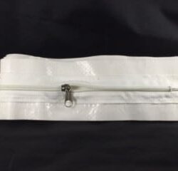 Zipper Inspection Door - 12" Straight Zipper - Self Adhesive WHITE/BLUE