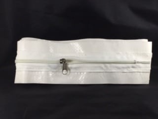 Zipper Inspection Door - 12" Straight Zipper - Self Adhesive WHITE/BLUE