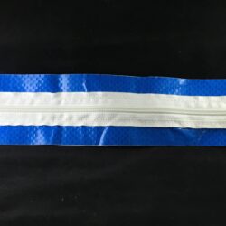 Zipper Inspection Door - 18" Straight Zipper - Self Adhesive WHITE/BLUE