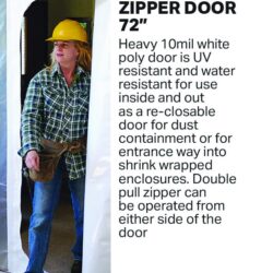 Zipper Inspection Door - 30" x 72" Hatch Door WHITE