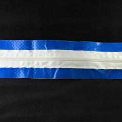 Zipper Inspection Door - 144" Straight Zipper - Self Adhesive WHITE/BLUE