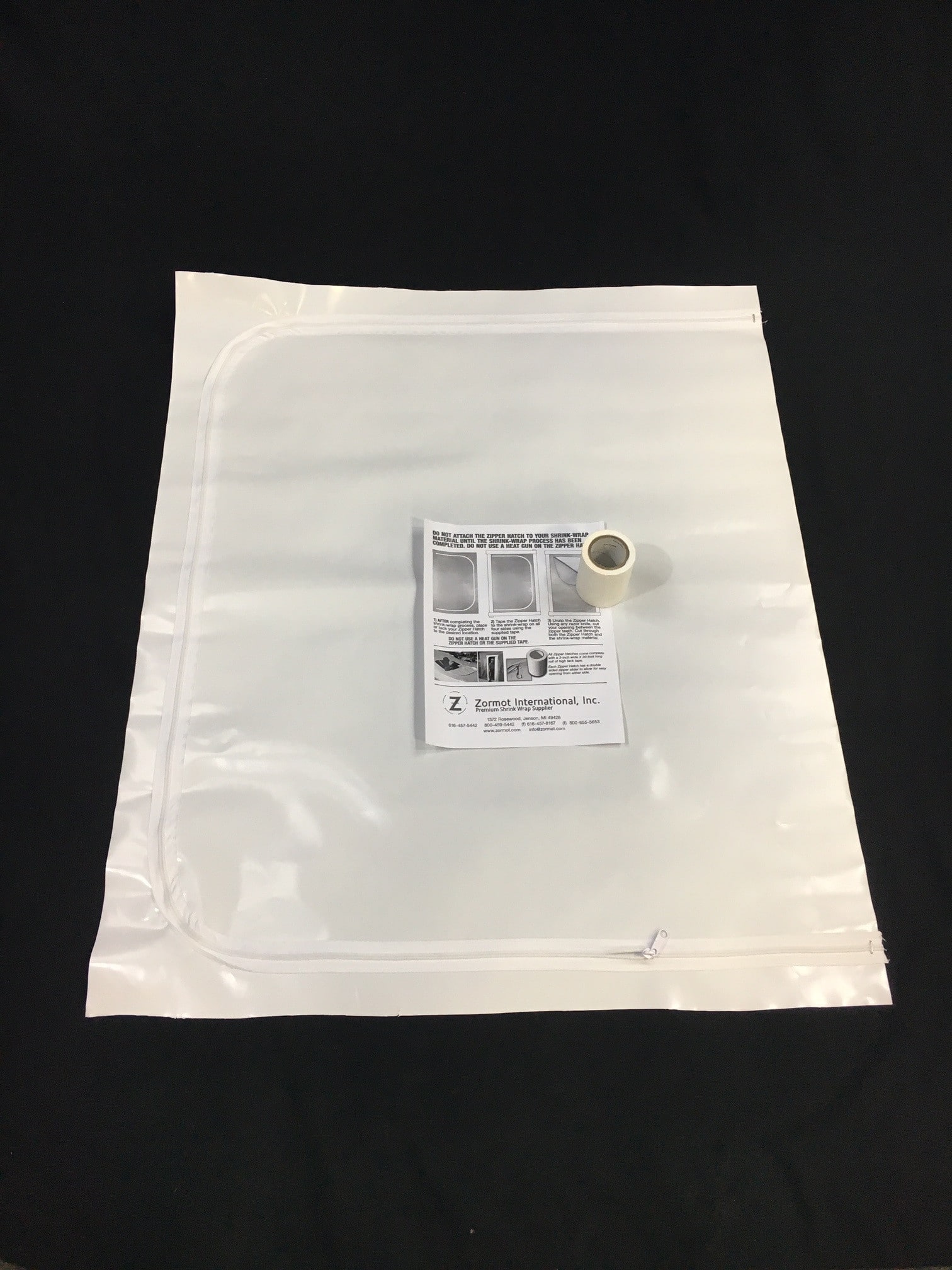 Zipper Inspection Door - 30" x 36" Hatch Door WHITE/BLUE